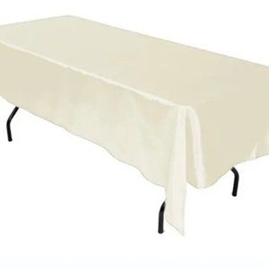 Ivory Rectangular Satin Table Cloth